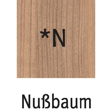 Hammerbacher Schreibtisch 80 x 68-76 x 80 cm (B x H x T) Holz nussbaum