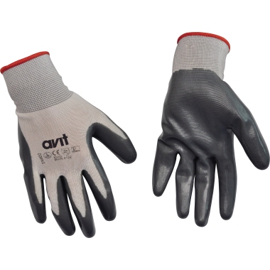 Avit Arbeitshandschuh 9 Nylon grau/weiß, Handschuhgröße: 9, ölbeständig, Werkstoff: Nylon, Art der Oberfläche: