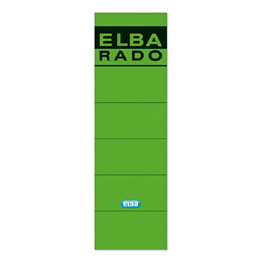 ELBA Ordnerrückenetikett breit/kurz 59 x 190 mm (B x H) ohne Griffloch grün