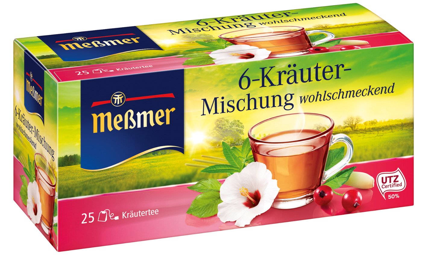 Meßmer 6-Kräuter Tee 25 Stück Teebeutel 50g