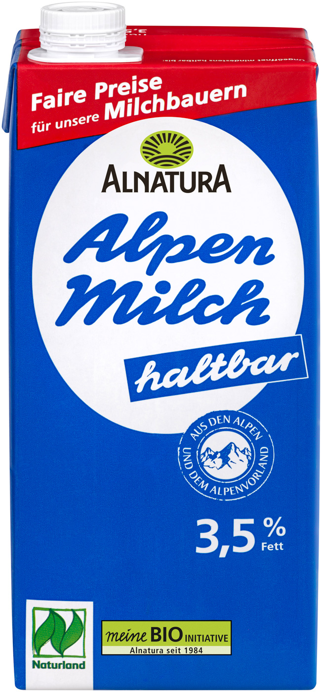 Alnatura Bio H-Alpenmilch 3,8% 1L