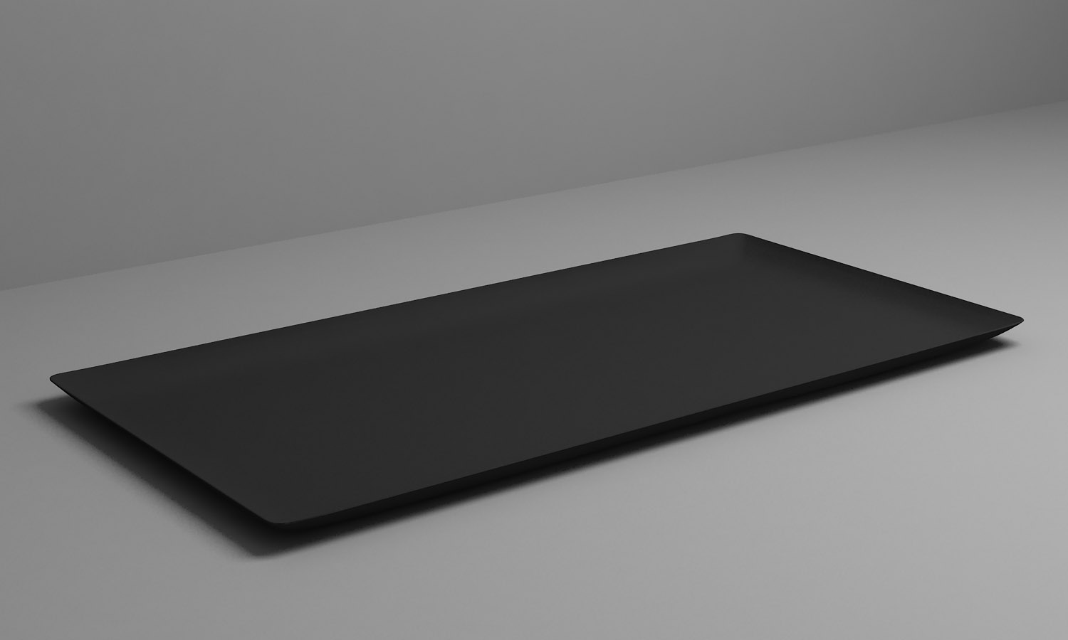 ARAVEN Tablett mit rechteckiger Form aus dem WAVE Catering-Sortiment, schwarz und aus Polystyrol