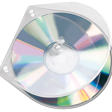 Veloflex CD/DVD Hülle VELOBOX® 12,5 x 12,5 cm (B x H) Polypropylen transparent 10 St./Pack.