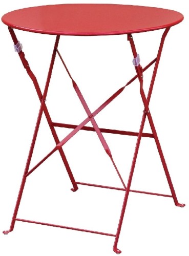 Bolero klappbarer Stahltisch rund 60cm rot