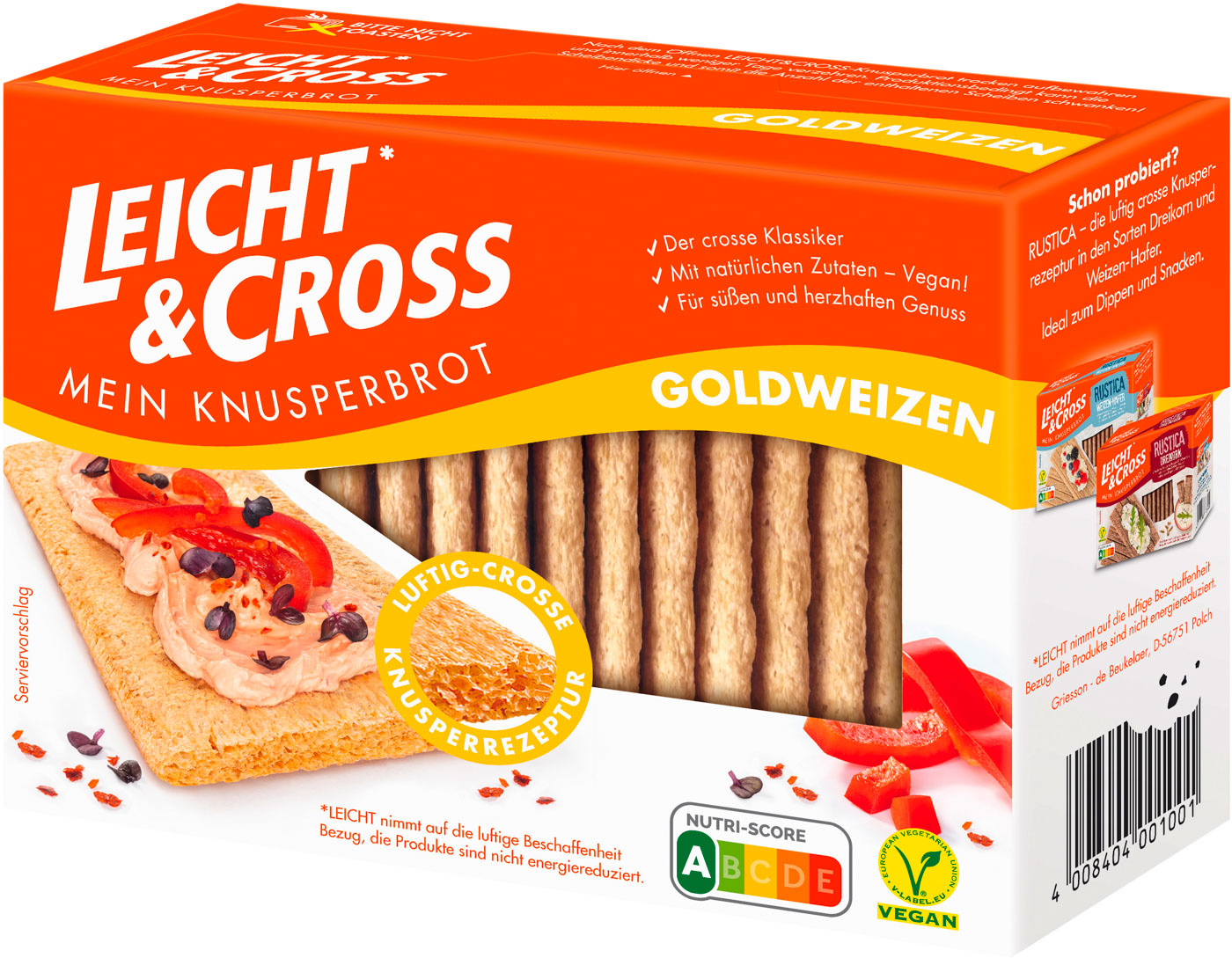Leicht&Cross Weizen Knusperbrot 125G