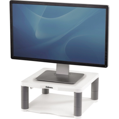 Fellowes® Monitorständer Premium 33,8 x 6,4-16,5 x 34 cm (B x H x T) 36kg höhenverstellbar Kunststoff platin