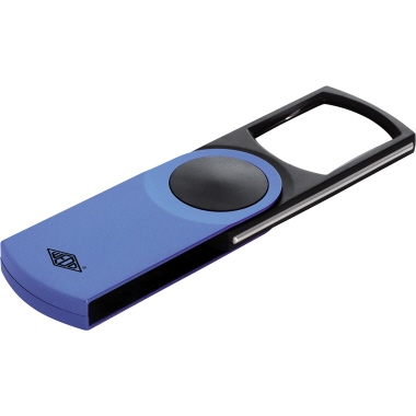 WEDO® Lupe SWING-IT 3-fach 5 x 1,3 x 11,2 cm (B x H x T) CR2016 blau