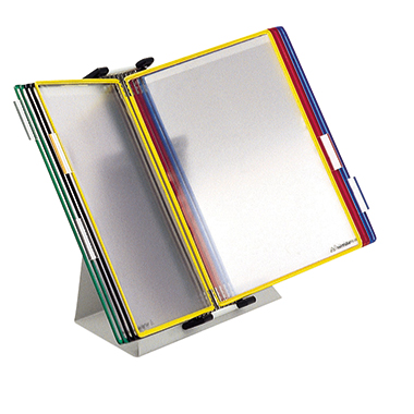 Tarifold® Sichttafelständer DIN A4 Stahlblech 2 x blau, 2 x rot, 2 x gelb, 2 x grün, 2 x schwarz 10 Sichttafeln