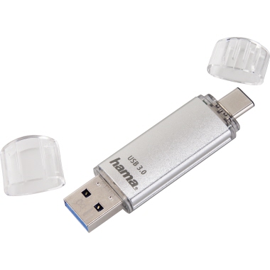 Hama USB Stick C-Laeta USB 3.1, USB 3.0 32Gbyte silber