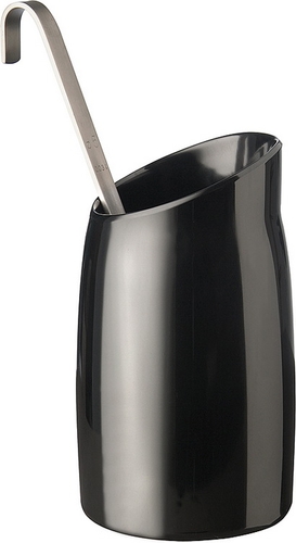 Dressingtopf -CASUAL- Ø 12 cm, H: 21,5 cm Melamin schwarz, 1 Liter spülmaschinengeeignet stapelbar nicht mikrowellengeeignet