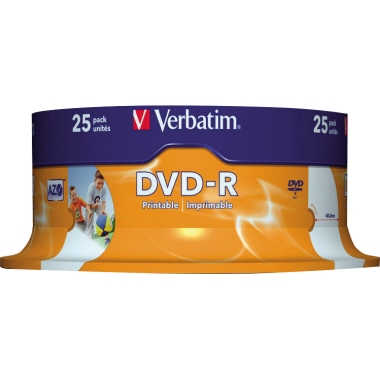 Verbatim DVD-R 120min 4,7Gbyte 16x 25 St./Pack.