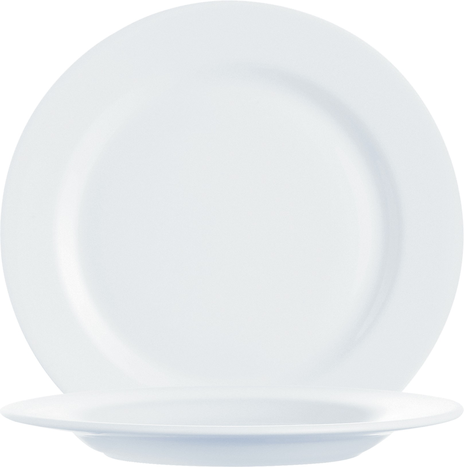Arcoroc Intensity White Teller flach 20,5cm, in der Farbe Weiß, aus Opal, Mikrowellen- und Spülmaschinen geeignet